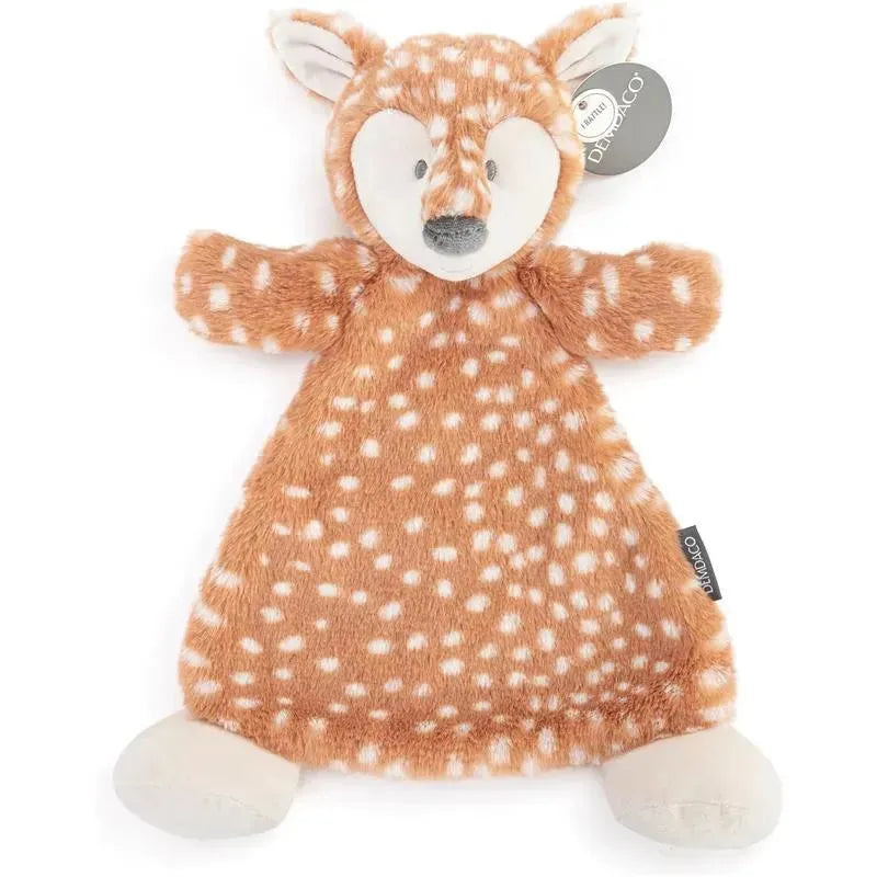 DEMDACO - Cozies Fiona Fawn Tan and White, Stuffed Animal Security Snuggly Rattle Blankie Image 4