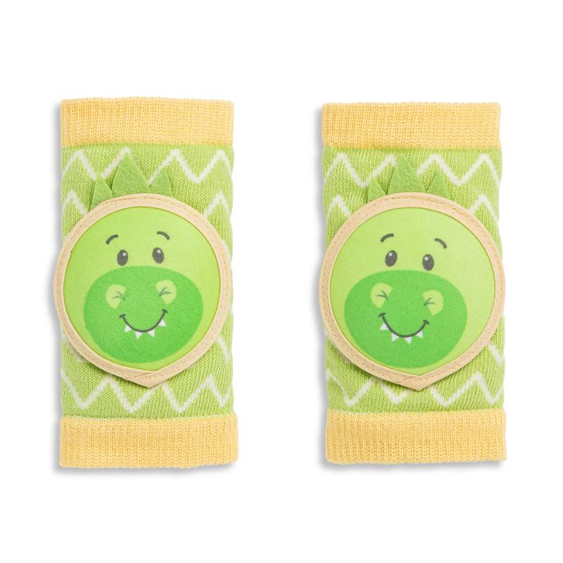 Demdaco - Dinosaur Infant One Size Fits Most Green & Yellow Knee Pads Kneezies Image 1