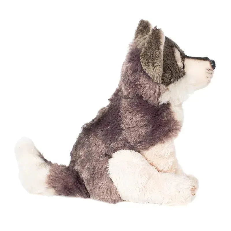 DEMDACO - Little Silver Grey Wolf Children's Plush Beanbag Stuffed Animal Toy Image 3