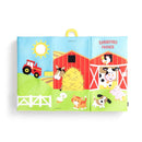 Demdaco - Love to Play Barnyard Friends Red Squeaker Mirror Sensory Folding Travel Playmat Image 3