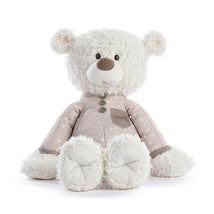 Demdaco - Nighty Night Soft Polyester Stuffed Animal Plush Pajama Bear, Brown and White, Sweet Dreams Image 1