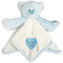 Demdaco - Blue Teddy Rattle Blankie Image 1