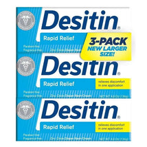 Desitin Diaper Rash Rapid Relief Cremy 4.8 Oz 3PK Image 1