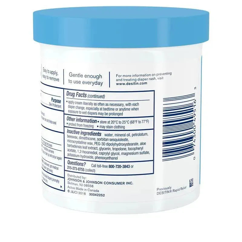 Desitin - 16 Oz Rapid Relief Blue Jar Baby Diaper Rash Image 2