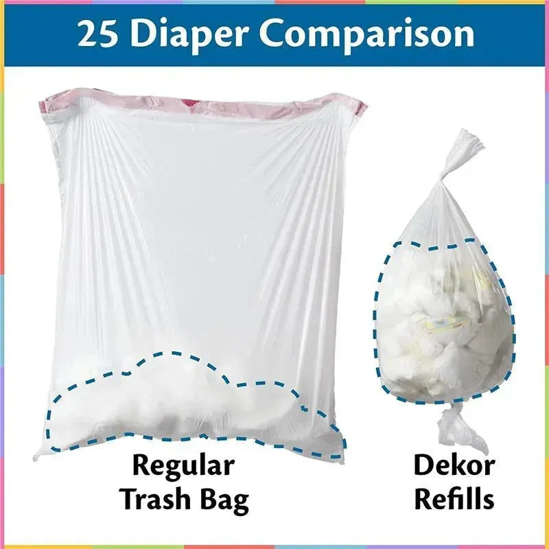 Regal-Lager - Diaper Dekor Classic Hands-Free Diaper Pail, White Image 9