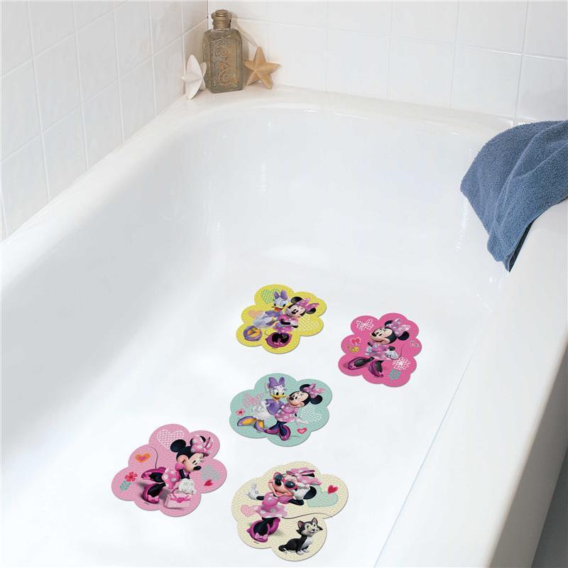Disney Minnie Mouse 5-Pack Adhesive Bath Treads Image 2