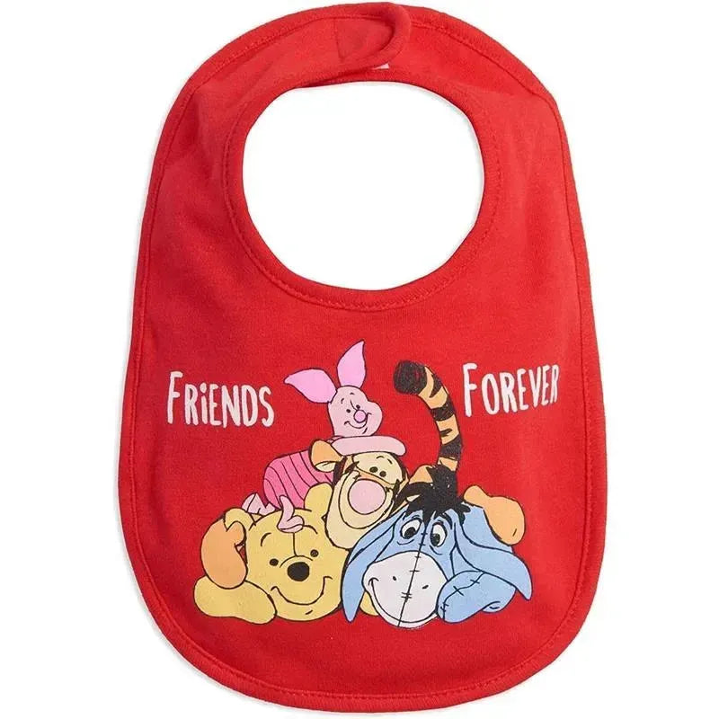 Disney Winnie the Pooh Tigger Eeyore Piglet 5 Pack Side Snap Bibs Image 7