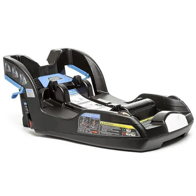 Doona LATCH Car Seat Extra Base with adjustable anchors and safety labels for secure installation and use.