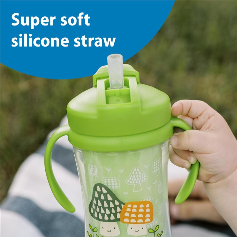 Dr. Brown 10 Oz Insulated Straw Cup, Blue/Green, Outdoor, 2Pk Image 3