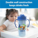 Dr. Brown 10 Oz Insulated Straw Cup, Blue/Green, Outdoor, 2Pk Image 4