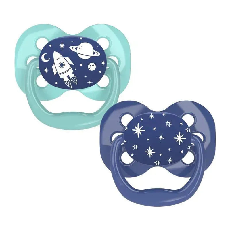 Dr. Brown - 2Pk Advantage Pacifiers, Stage 1, Blue Space Image 1