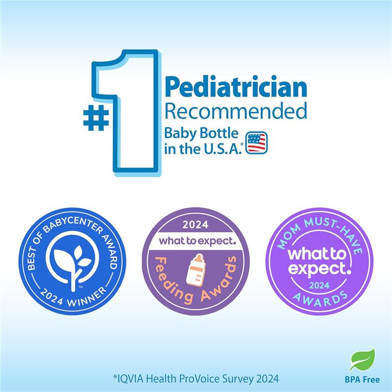 Dr. Brown 2Pk Anti-Colic Options+ Narrow Baby Bottle 8Oz/250Ml, Frog & Pig Image 6