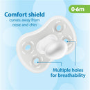 Dr. Brown 3Pk Advantage One-Piece Pacifiers, Stage 1, Blue Image 7