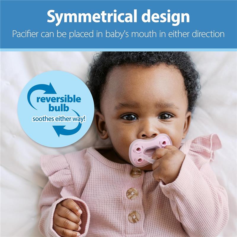 Dr. Brown 3Pk Advantage One-Piece Pacifiers, Stage 1, Neutral Image 8