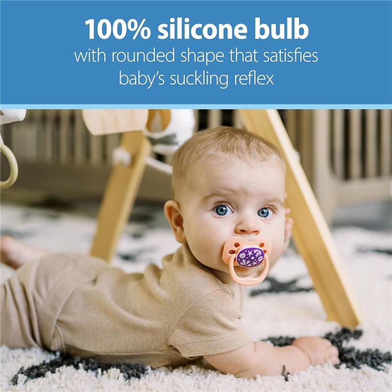 Dr. Brown 4Pk Advantage Glow-in-the-Dark Baby Pacifier, Blue Ocean Image 5