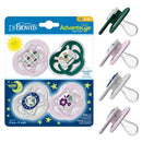 Dr. Brown 4Pk Advantage Glow-in-the-Dark Baby Pacifier, Stage 2, The Dark Purple Nature Image 1
