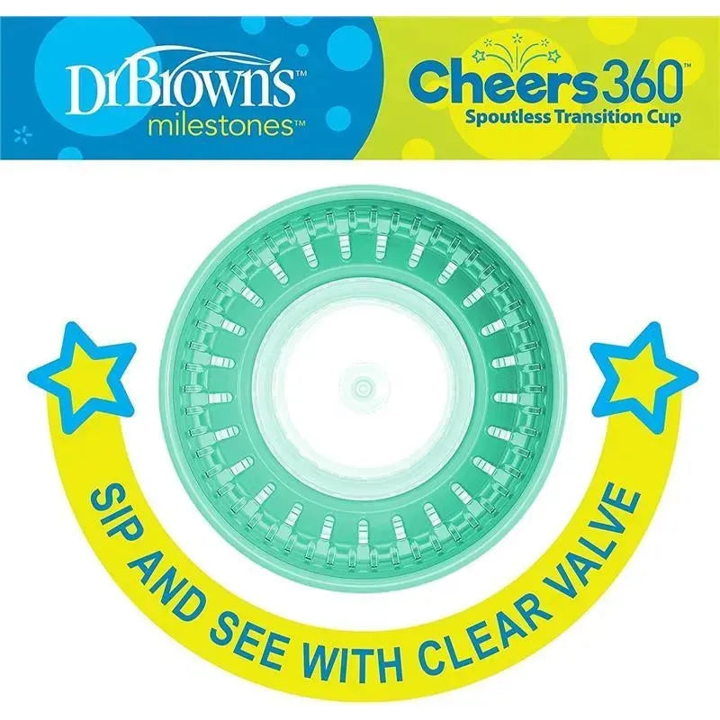 Dr Brown - Milestones Cheers 360 Transition Sippy Cup, Blue Alligator and Turquoise Snake, 10 oz, 2 Pack Image 14