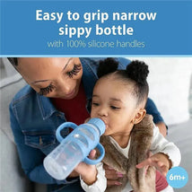 Dr. Brown - Milestones Narrow Sippy Bottle with Silicone Handles, Light Blue Image 2