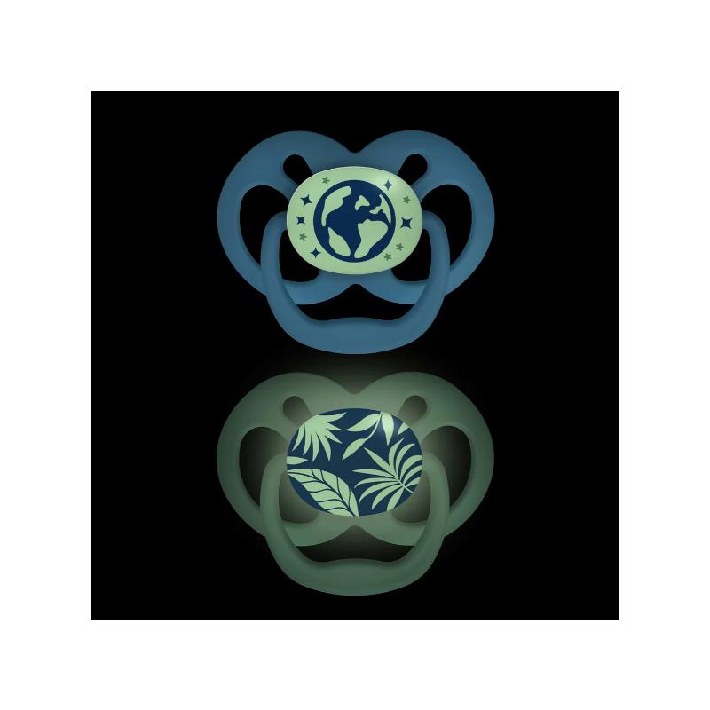 Dr. Brown’s Advantage Pacifiers, Stage 2, Glow In The Dark, Blue, 2-Pack Image 3