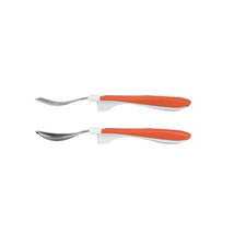 Dr. Brown - Soft Grip Spoon & Fork Set, Coral Image 2
