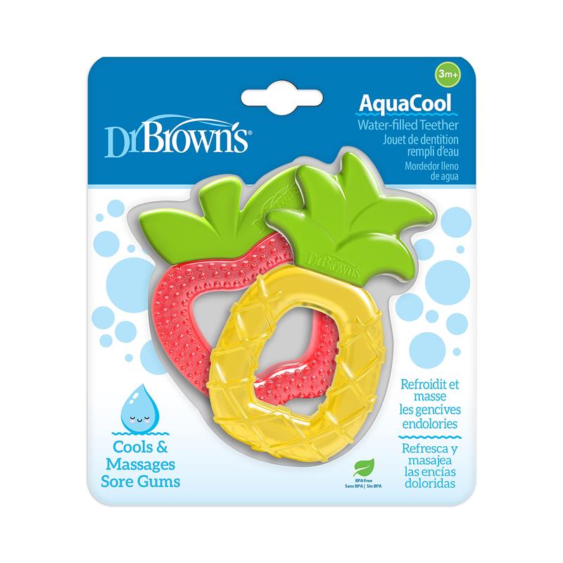 Dr. Brown's 2Pk AquaCool Water-Filled Teether, Apple Pineapple, BPA Free, 3M+ Image 2