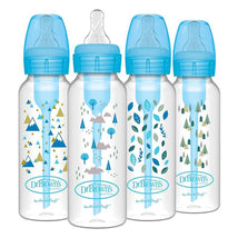 Dr. Brown's - 8 Oz/ 250 Ml Options+ Narrow Anti-Colic Baby Bottle, Blue Nature, 4-Pack Image 1