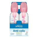 Dr. Brown's - 8 Oz/ 250 Ml Options+ Narrow Anti-Colic Baby Bottle, Pink Floral, 4-Pack Image 2