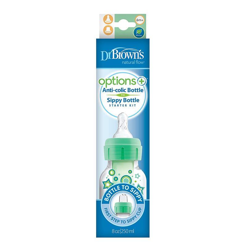 Dr. Brown's 8 Oz/250 Ml Options+ Pp Narrow Bottle To Sippy, Green, Single Image 5