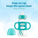 Dr. Brown's - 9 Oz/270 Ml Wide-Neck Sippy Spout Bottle W/ Silicone Handles, Blue Image 5