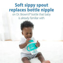 Dr. Brown's - 9 Oz/270 Ml Wide-Neck Sippy Spout Bottle W/ Silicone Handles, Blue Image 7