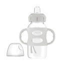 Dr. Brown's - 9 Oz/ 270 Ml Wide-Neck Sippy Spout Bottle With Silicone Handles, Gray Image 2