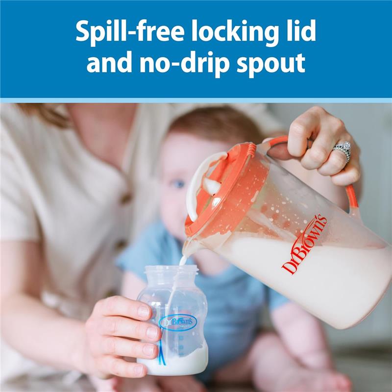 Dr. Brown's Baby Formula Mixing Pitcher with Adjustable Stopper, Olive Image 3