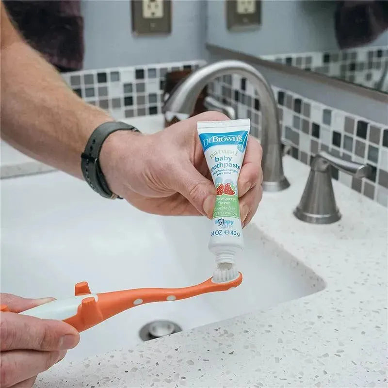 Dr. Brown's - Baby Toothpaste Fluoride-Free, Strawberry, 1.4Oz Image 6