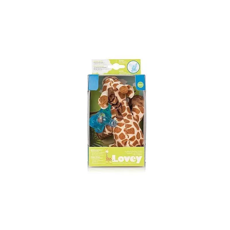 Dr. Brown's Giraffe Lovey With Blue One-Piece Pacifier Image 5