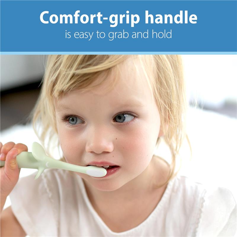 Dr. Brown's Infant-to-Toddler Toothbrush Elephant, Mint Image 3