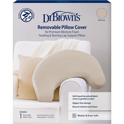 Dr. Brown's Lap Support Pillow Cover, Light Gray Image 1
