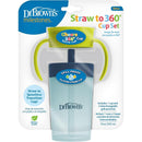 Dr. Brown's Milestones Straw to 360 Convertible Toddler Training Cup Set, 10 oz/300 mL, Blue Green Image 10