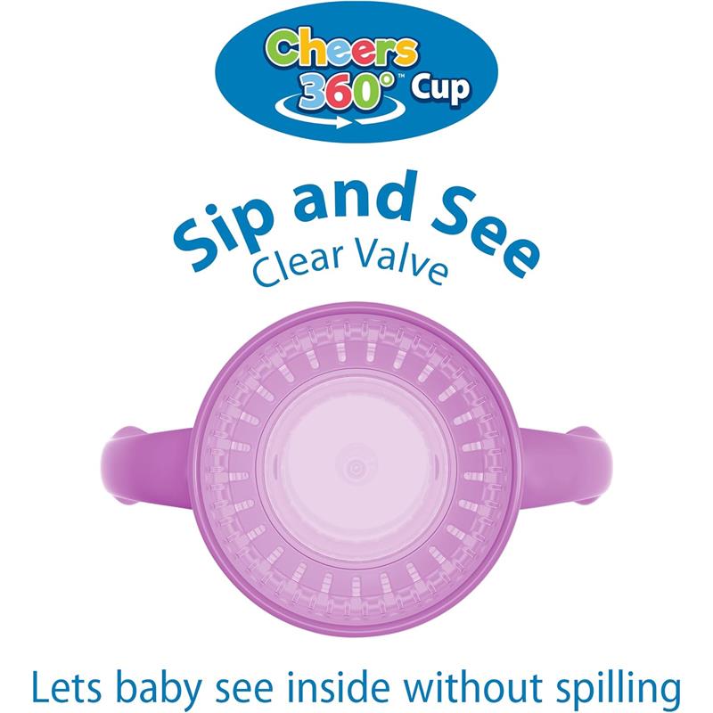 Dr. Brown's Milestones Straw to 360 Convertible Toddler Training Cup Set, 10 oz/300 mL, Pink Coral Image 6