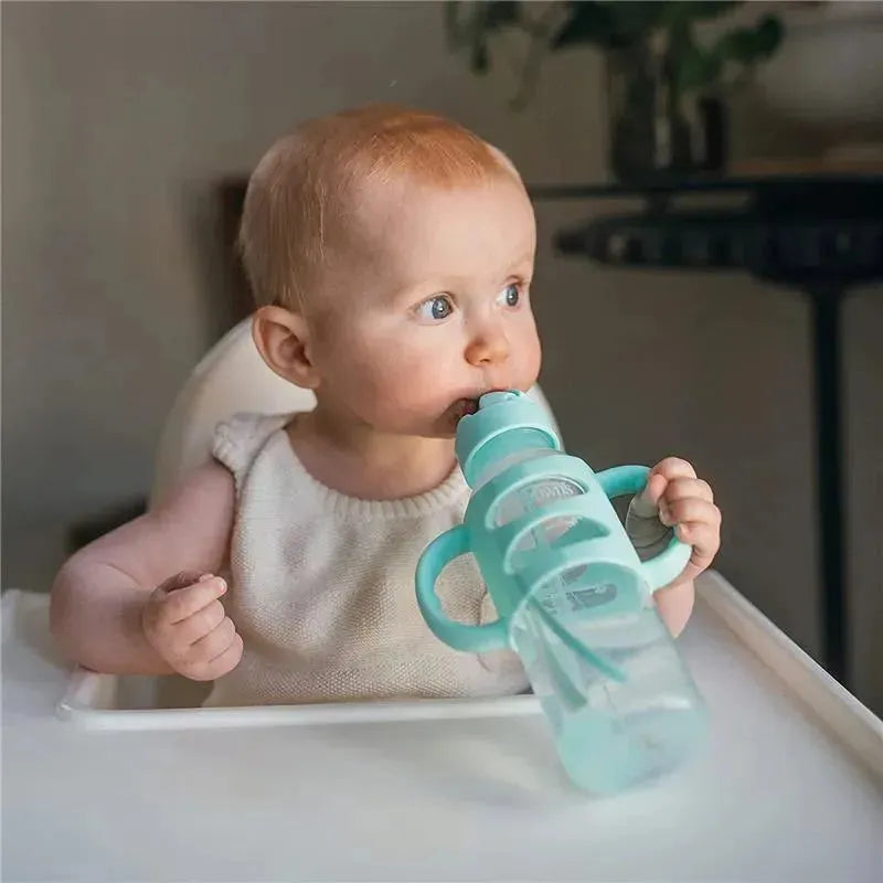 Dr. Brown's - Narrow Sippy Straw Bottles W/ Silicone Handles, Green Image 3
