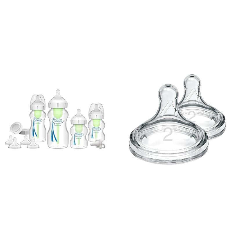 Dr. Brown's Natural Flow® Anti-Colic Options+™ Wide-Neck Bottle Essentials Gift Set & Natural Flow Level 2 Image 2