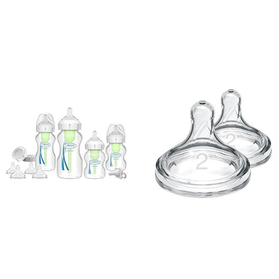 Dr. Brown's Natural Flow® Anti-Colic Options+™ Wide-Neck Bottle Essentials Gift Set & Natural Flow Level 2 Image 2