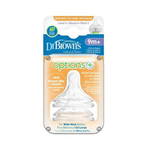 Dr. Brown's Options+ Level 4 Wide-Neck Silicone Bottle Nipples, 2-Pack Image 2