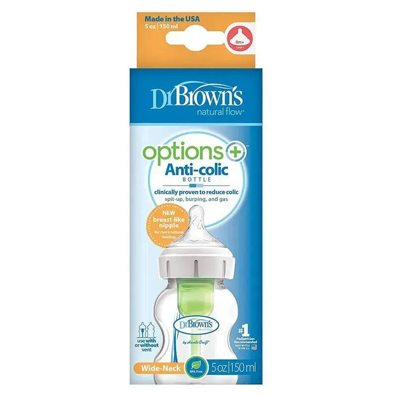 Dr. Brown's Options+ Wide-Neck Baby Bottle, 5 oz, Single Image 3