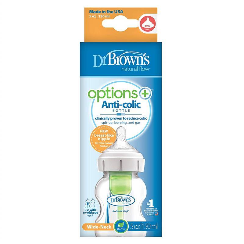 Dr. Brown's Options+ Wide-Neck Baby Bottle, 5 oz, Single Image 3
