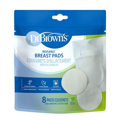 Dr. Brown's Reusable Breast Pads for Breastfeeding, 8 Count Image 1