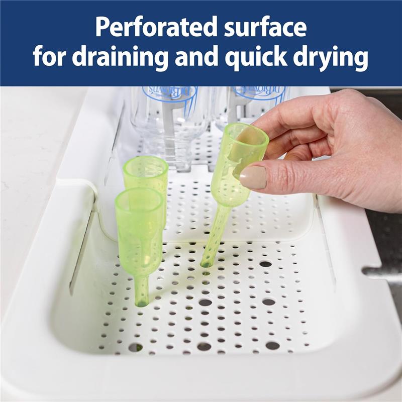 Dr. Brown's Sink Caddy for Baby Bottles and Parts with Two Brush Holders Image 3