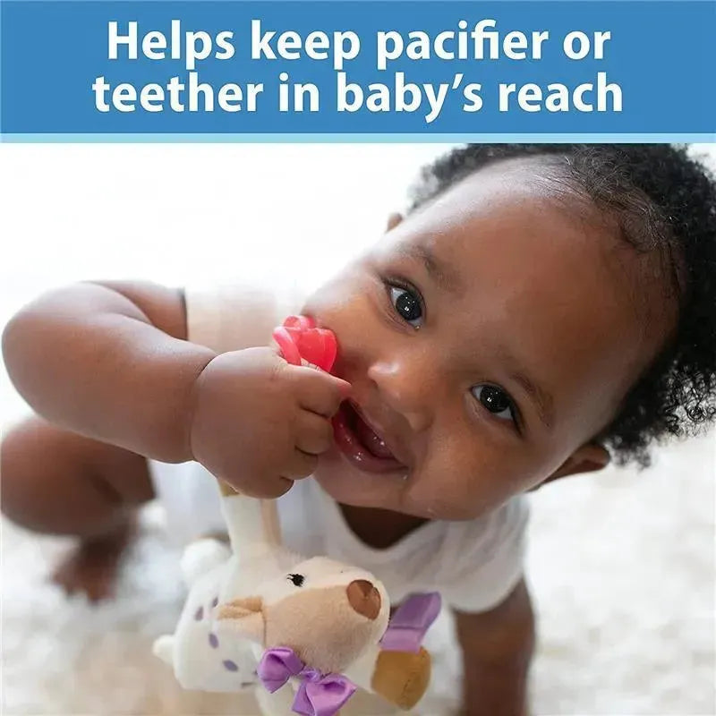 Dr. Brown's - Teddy The Triceratops Lovey With Aqua Happypaci Silicone One-Piece Pacifier Image 4