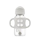 Dr. Brown's - Wide-Neck Sippy Straw Bottles W/ Silicone Handles, Gray Image 1