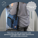 Dreambaby Grab 'N Go Booster Seat - Blue Denim Stripes Image 4
