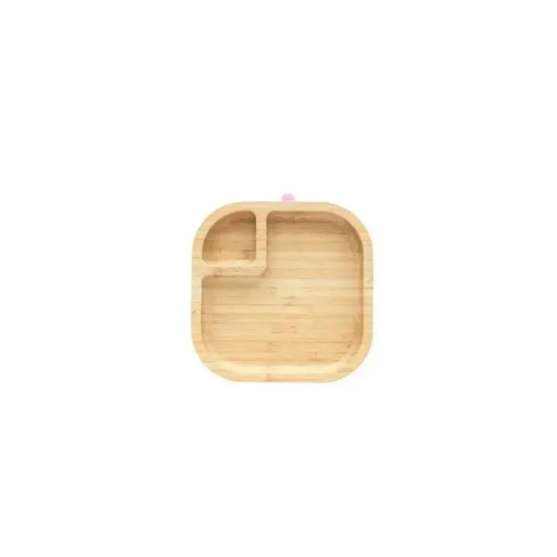 Eco Rascals Bamboo Suction Plate With Two Sections Classic, Pink Image 2